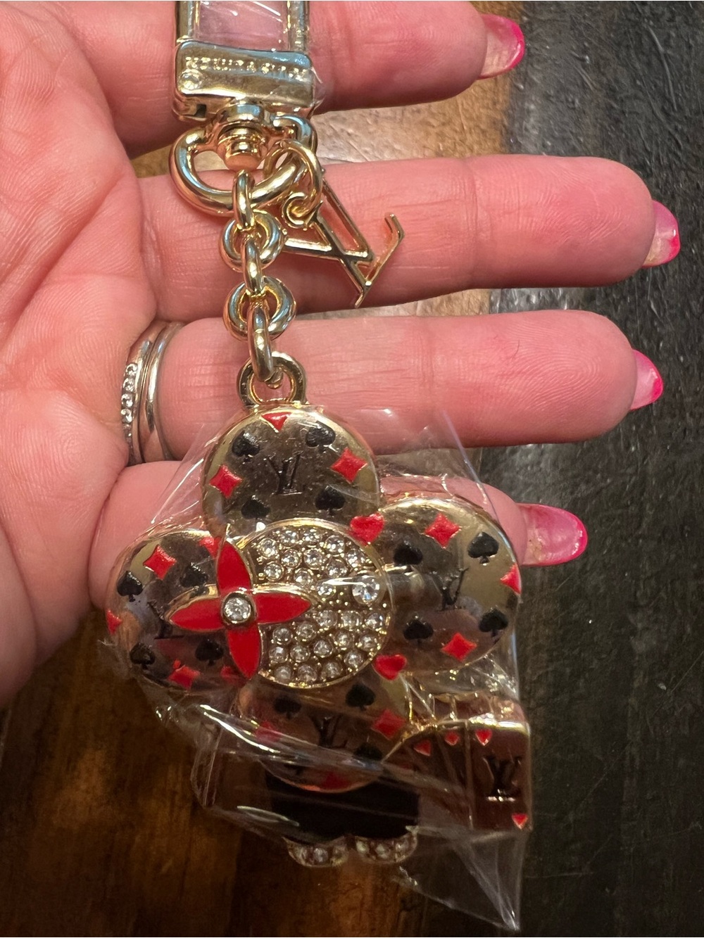 Louis Vuitton Vivienne Bag Charm Featuring Card Game Designs (Dust Bag and Box) - Picture 3 of 7